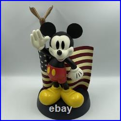 Mickey Mouse Walt Disney World Parks USA Flag 14 Statue/Figure. New in Box