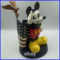 Mickey Mouse Walt Disney World Parks USA Flag 14 Statue/Figure. New in Box