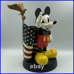 Mickey Mouse Walt Disney World Parks USA Flag 14 Statue/Figure. New in Box