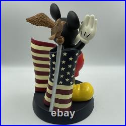 Mickey Mouse Walt Disney World Parks USA Flag 14 Statue/Figure. New in Box