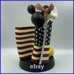 Mickey Mouse Walt Disney World Parks USA Flag 14 Statue/Figure. New in Box