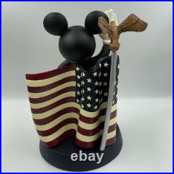 Mickey Mouse Walt Disney World Parks USA Flag 14 Statue/Figure. New in Box