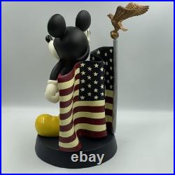 Mickey Mouse Walt Disney World Parks USA Flag 14 Statue/Figure. New in Box
