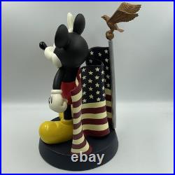 Mickey Mouse Walt Disney World Parks USA Flag 14 Statue/Figure. New in Box