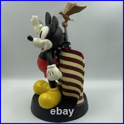 Mickey Mouse Walt Disney World Parks USA Flag 14 Statue/Figure. New in Box