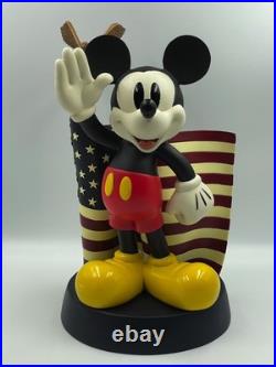 Mickey Mouse Walt Disney World Parks USA Flag 14 Statue/Figure. New in Box