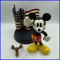 Mickey Mouse Walt Disney World Parks USA Flag 14 Statue/Figure. New in Box