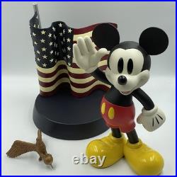 Mickey Mouse Walt Disney World Parks USA Flag 14 Statue/Figure. New in Box
