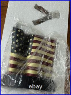 Mickey Mouse Walt Disney World Parks USA Flag 14 Statue/Figure. New in Box