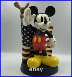 Mickey Mouse Walt Disney World Parks USA Flag 14 Statue/Figure. New in Box