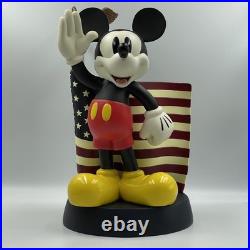 Mickey Mouse Walt Disney World Parks USA Flag 14 Statue/Figure. New in Box