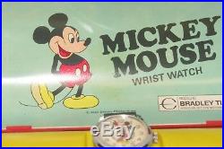 Mickey Mouse Wind Up Wrist Watch Bradley Time Elgin Walt Disney World Vintage