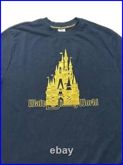 NEW Disney Parks Gold Castle Crewneck Sweatshirt Walt Disney World Lightweight