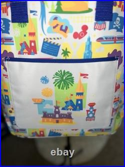 NEW ExclusiveDisney Parks THEMED Walt Disney World Printed Multicolor Tote Bag