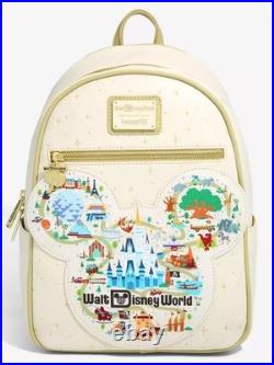 NEW Loungefly Walt Disney World 50th Anniversary Backpack BoxLunch Exclusive Map