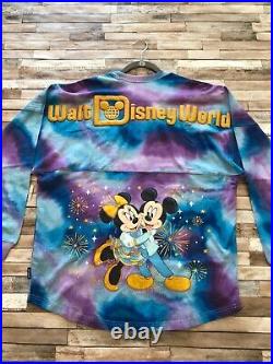 NEW! Mickey and Minnie Mouse Tie-Dye Spirit Jersey size Med Walt Disney World 50