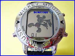 NEW Unisex Disney Lorus Mickey Mouse Dancing Musical Silver Watch Retired