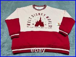 NEW Walt Disney World Sweater Adult Large Red Green Castle 1971 Christmas Parks
