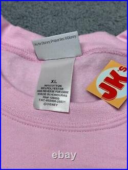 NEW Walt Disney World Sweater Womens XL Pink Valentines Day Mickey Minnie Mouse
