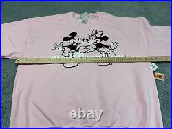 NEW Walt Disney World Sweater Womens XL Pink Valentines Day Mickey Minnie Mouse