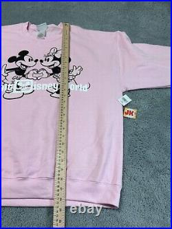 NEW Walt Disney World Sweater Womens XL Pink Valentines Day Mickey Minnie Mouse