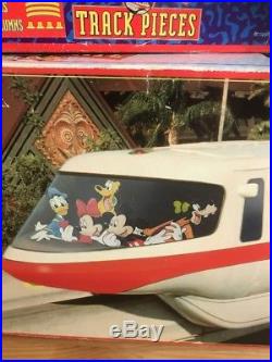 NIB Walt Disney World Complete Monorail Train Set Red Stripe 1st Series PLUS WOW