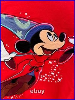 NWT! 2025 Disney Parks Walt Disney World Red Sorcerer Mickey Pullover Ladies L