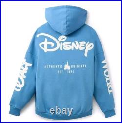 NWT! Disney Parks Blue Walt Disney World Authentic Original Zip-Up Hoodie 3XL