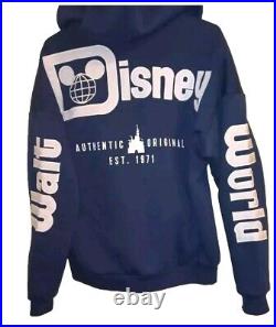 NWT! Disney Parks Walt Disney World Castle Authentic Mickey Zip Up Hoodie- Med