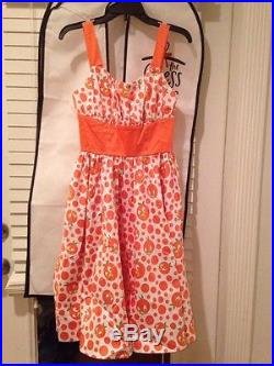 NWT Disney Parks Walt Disney World Dress Shop Orange Bird Swing Dress Sz Small