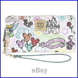 NWT! Dooney & Bourke Walt Disney World SKETCH Large Wallet Wristlet Disneyland