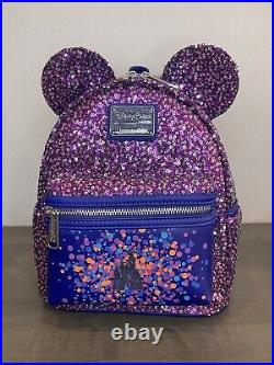 NWT! Loungefly Walt Disney World Purple Sequin Backpack, Ears & Spirit Jersey Se