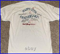 NWT Vintage 1996 Walt Disney World Parks 25th Anniversary Adult 2XL XXL T-Shirt