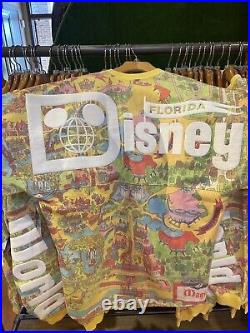 NWT Walt Disney World 50th Anniversary Magic Kingdom Map Spirit Jersey Shirt XS