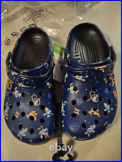 NWT Walt Disney World 50th Anniversary Mickey Crocs Shoes Blue. Men 4 Women 6