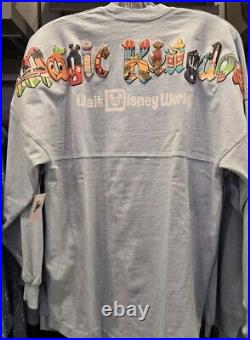 NWT! Walt Disney World Magic Kingdom Character Letters Spirit Jersey Adult L