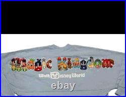NWT! Walt Disney World Magic Kingdom Character Letters Spirit Jersey Adult L