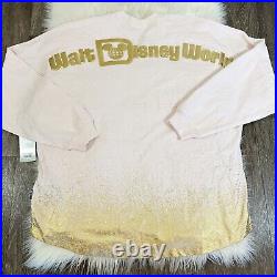 NWT Walt Disney World Size XL Pink Gold Spirit Jersey Holiday Splash Mickey