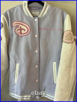 NWT Walt Disney World Stoney Clover Logo Varsity Jacket Lavender Medium M