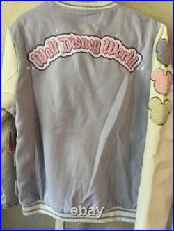 NWT Walt Disney World Stoney Clover Logo Varsity Jacket Lavender Medium M