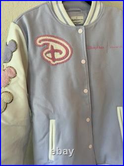 NWT Walt Disney World Stoney Clover Logo Varsity Jacket Lavender Medium M