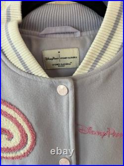NWT Walt Disney World Stoney Clover Logo Varsity Jacket Lavender Medium M