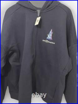 New 2025 Walt Disney World Sorcerer Mickey Mouse Navy Zip Hoodie Sweatshirt, XL