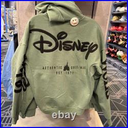 New Disney Parks Green Zip Hoodie Adult Walt Disney World Size S Small