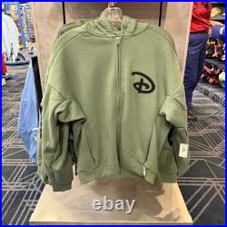 New Disney Parks Green Zip Hoodie Adult Walt Disney World Size S Small