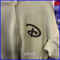 New Disney Parks Green Zip Hoodie Adult Walt Disney World Size S Small