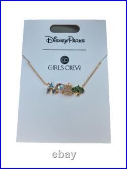 New Girls Crew Walt Disney World Four Parks Necklace Icon Attractions Gold Chain