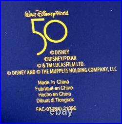 New WDW Walt Disney World 50th Anniversary Mickey Icon 4 Parks Glass Ornament