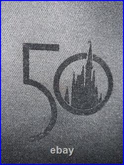 New Walt Disney World 50th Anniversary All Black Pullover Sweater Size Small