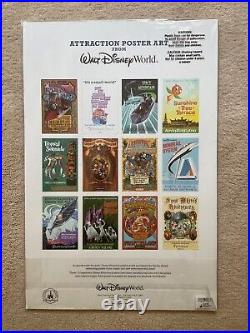 New Walt Disney World Parks Attraction Poster Art - Complete Set Of 12 - RARE